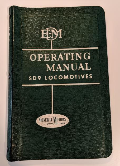 EMD SD9 Operating Manual, Labeled Desk 9 - Class ERS17a #7600-7624, EMD ...